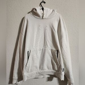 ASRV 0597. Stone Washed Tech Hoodie Cotton snap buttons on neck size small